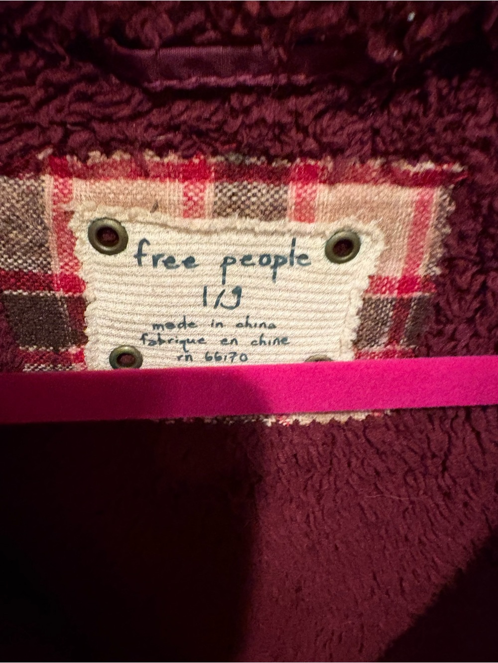 Free People Quilted Ruffle-Trim Vest in Plum - Picture 2 of 3